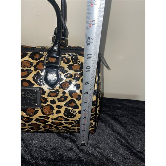 Hello Kitty Leopard Print Handbag With Black Handles & Tag - Picture 5 of 16